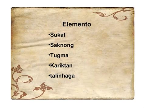 kahulugan ng elemento ng tula|Elemento Ng Tula .